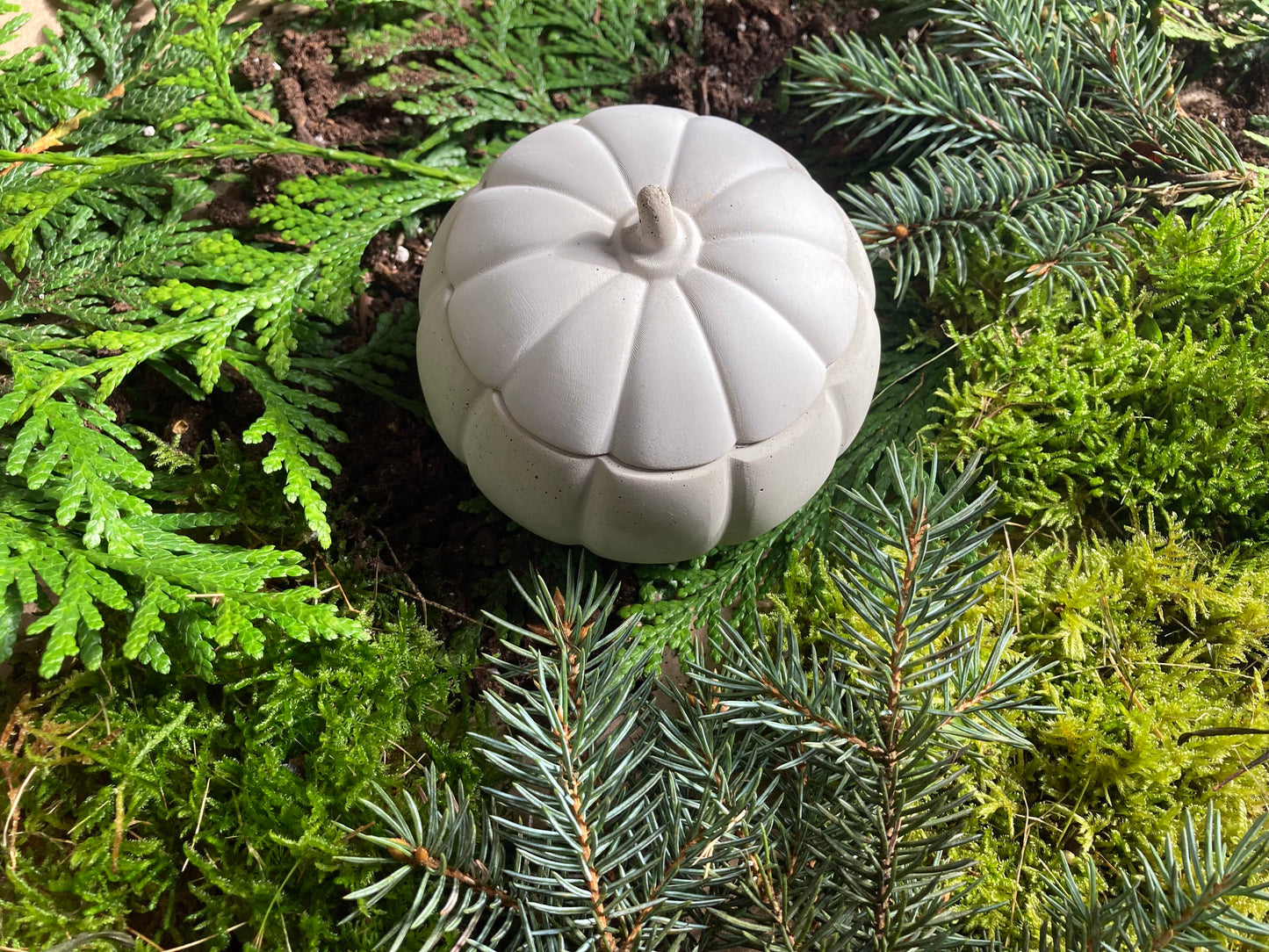 Stone Pumpkin Jar