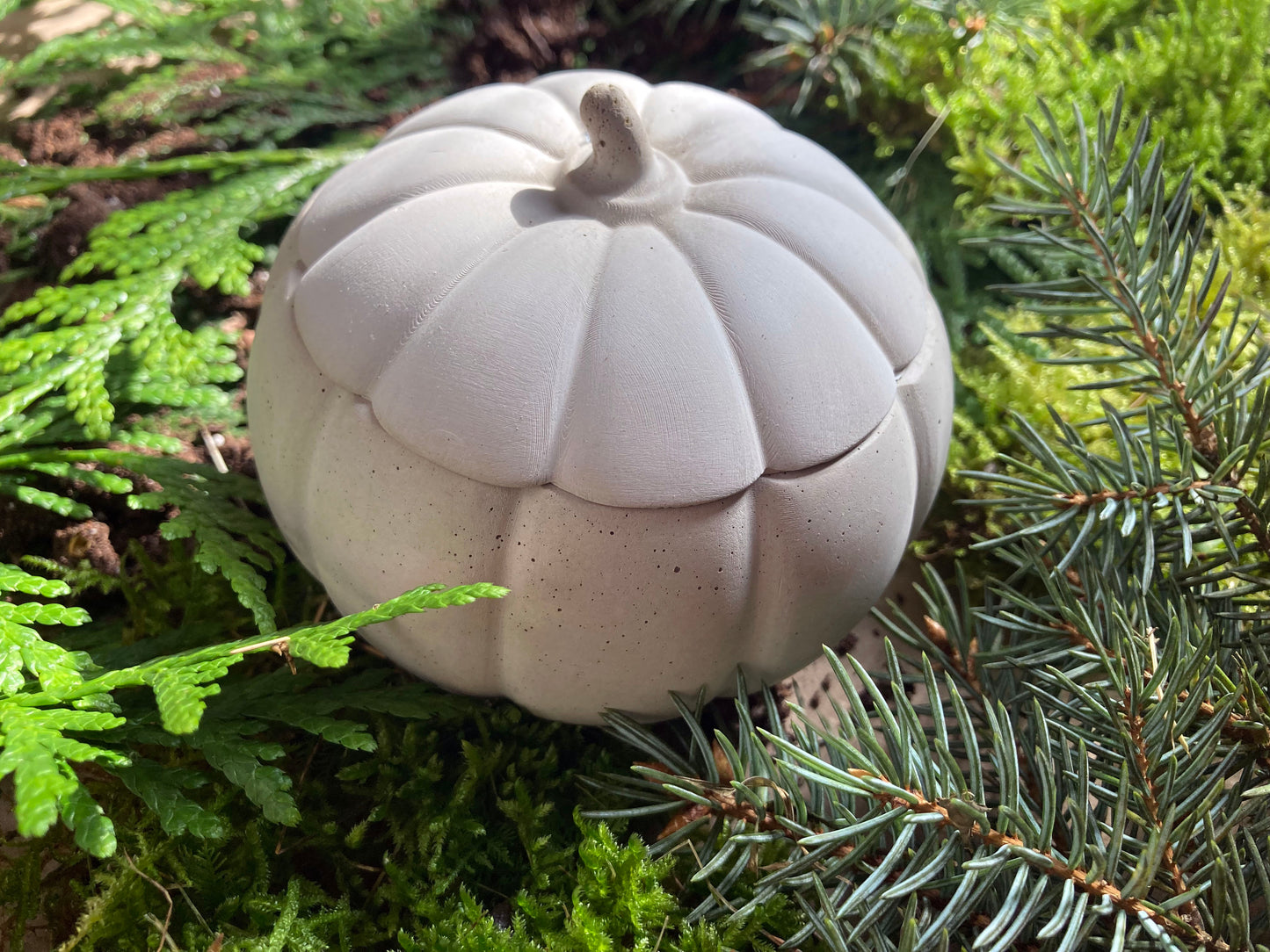 Stone Pumpkin Jar