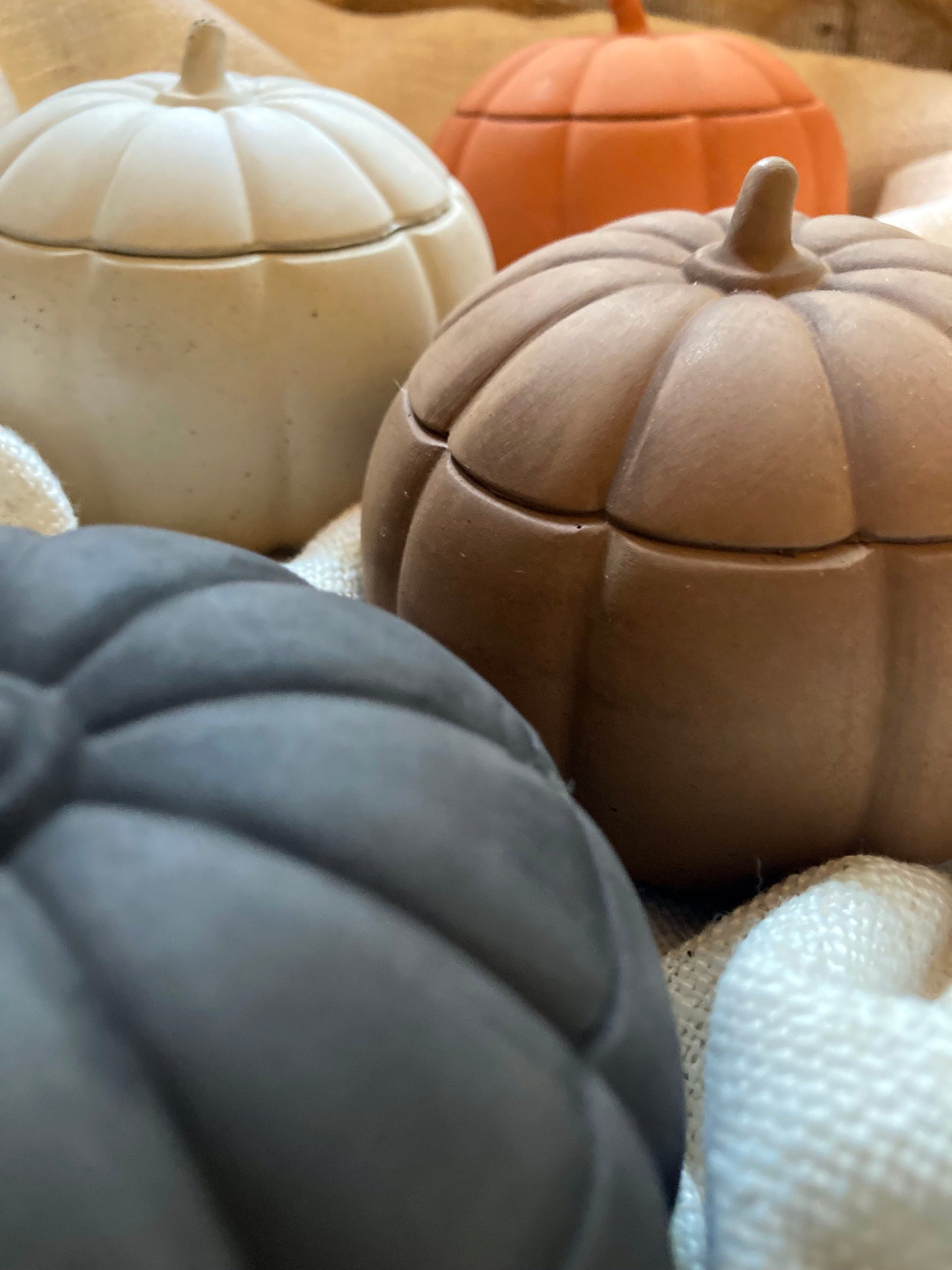 Stone Pumpkin Jar