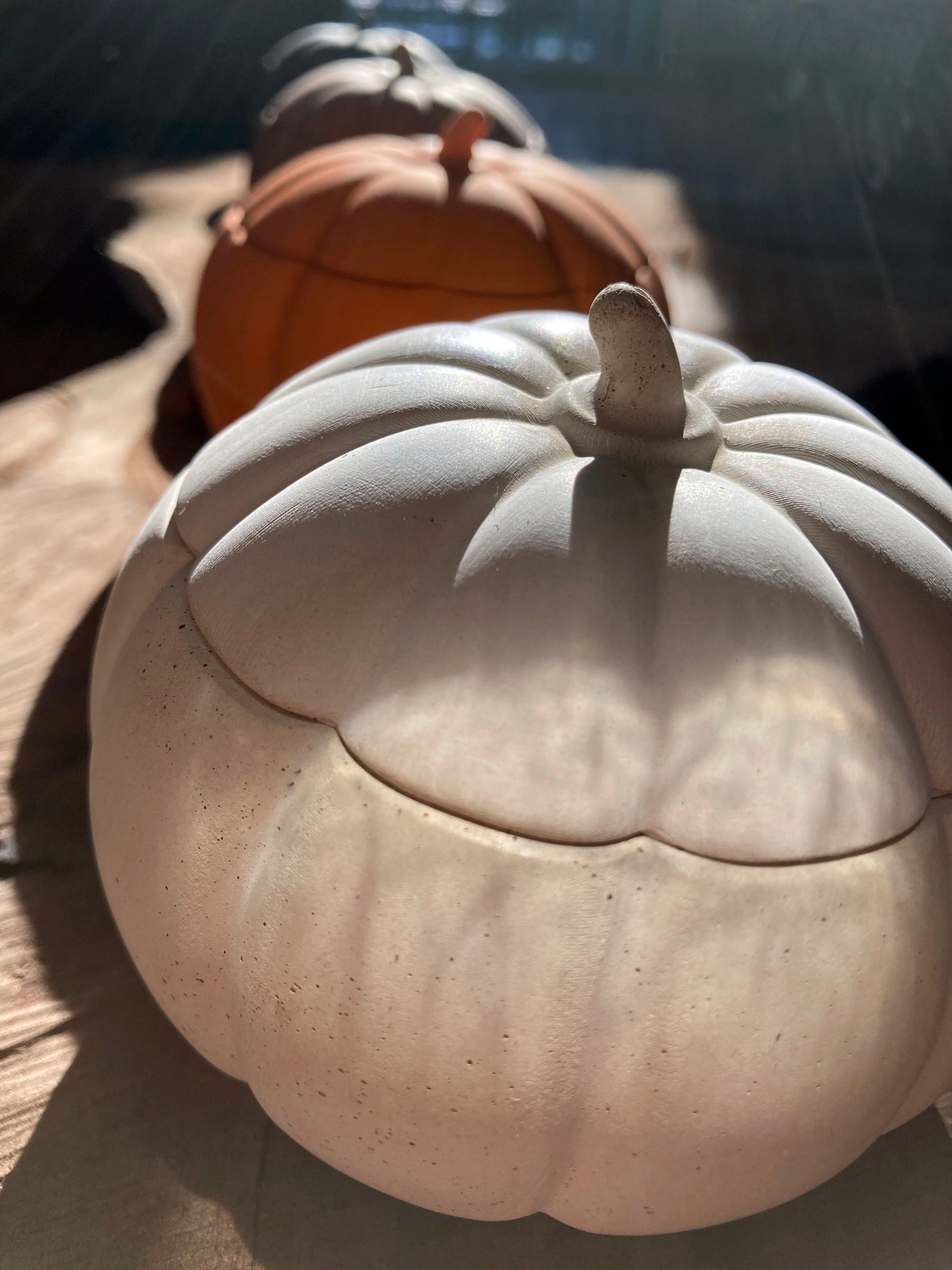 Stone Pumpkin Jar