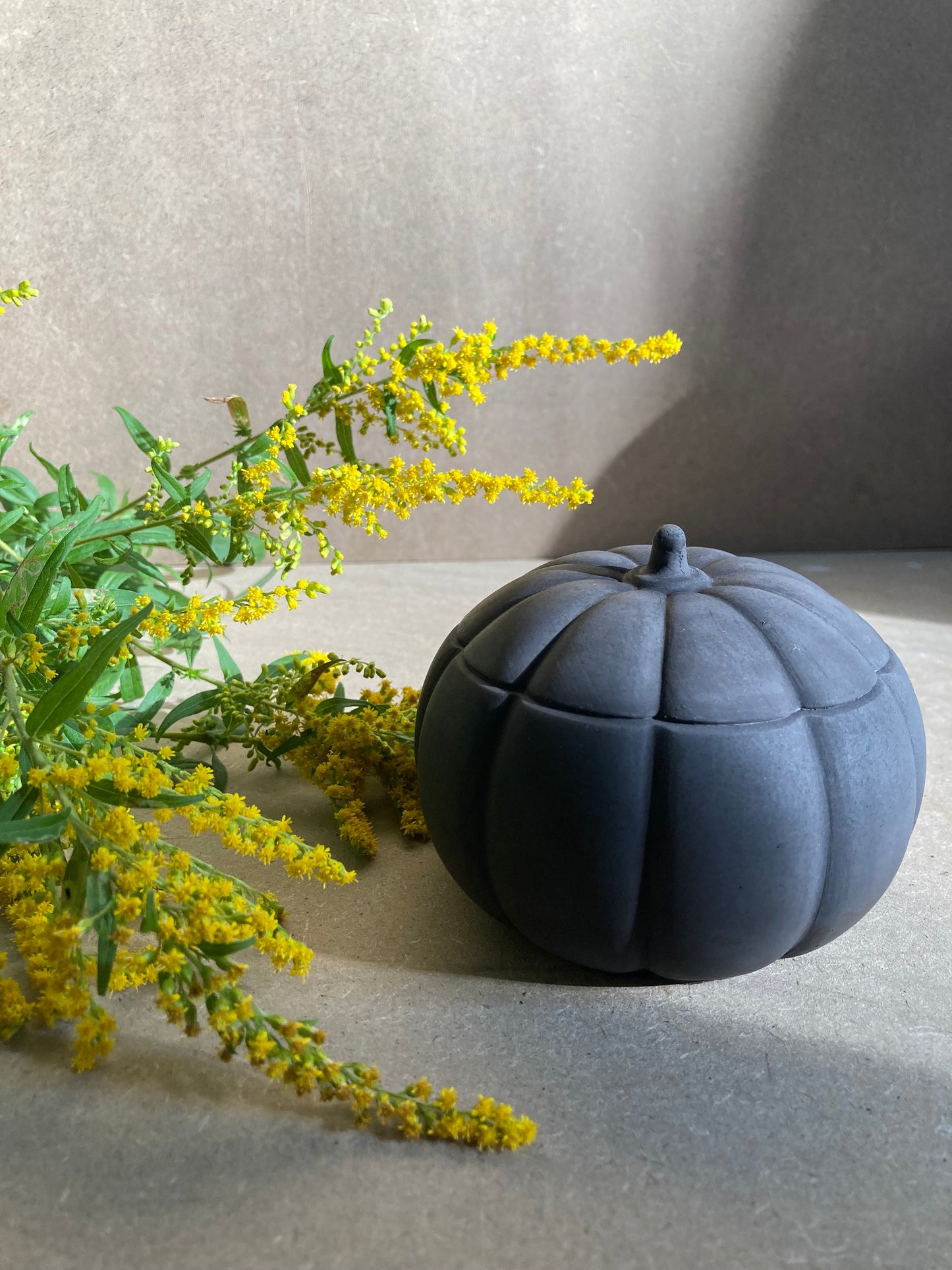 Stone Pumpkin Jar