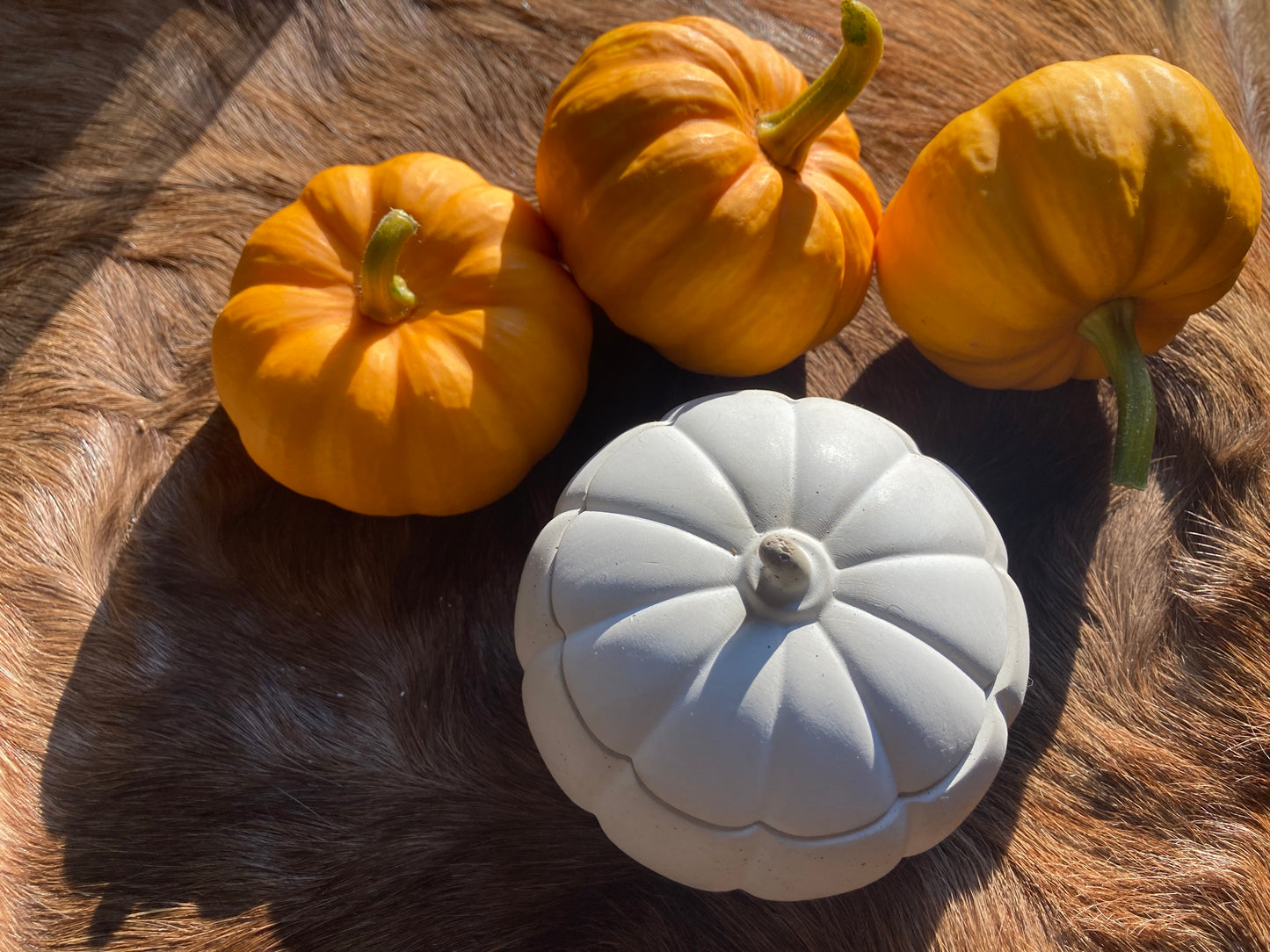 Stone Pumpkin Jar