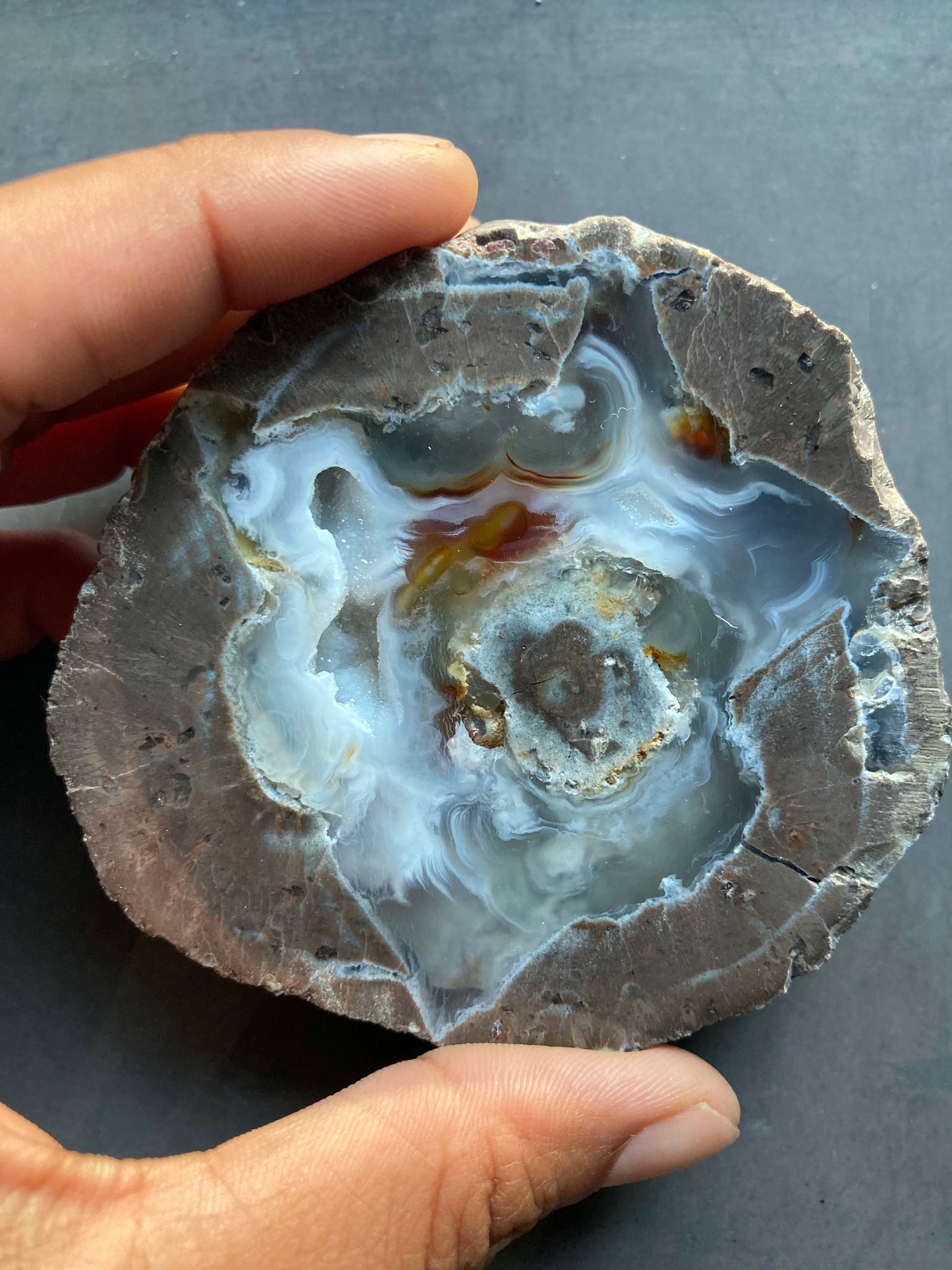 Druzy Mist Thunder Egg Polished Geode