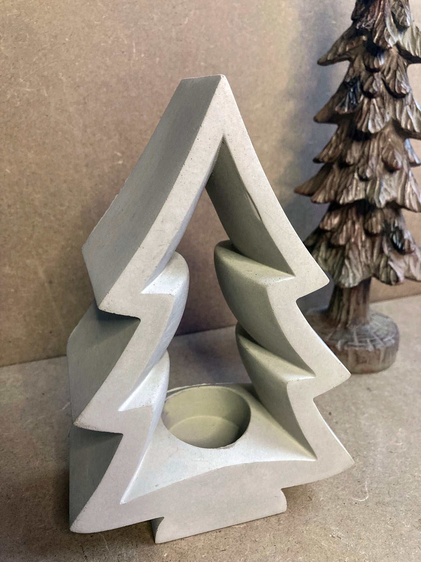 Concrete Tree Tealight Holder