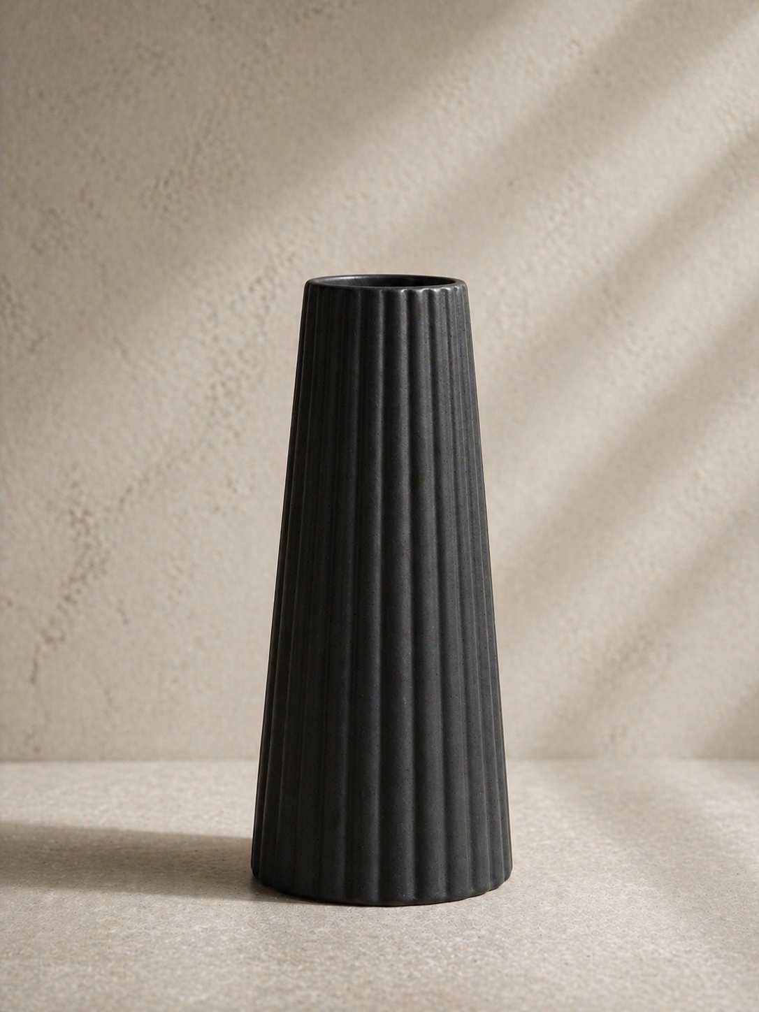 Tall Ribbed Vase