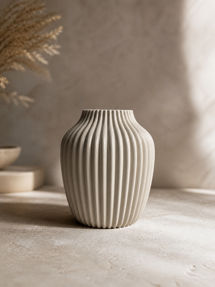 Fluted Round Vase