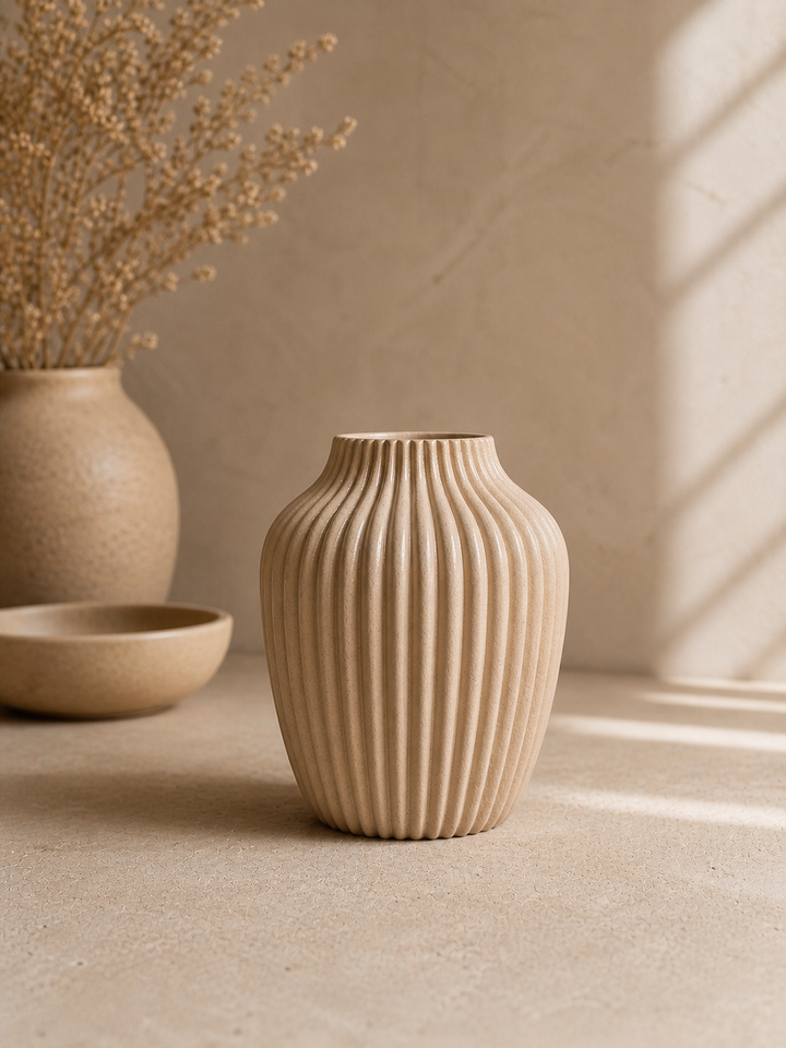 Fluted Round Vase